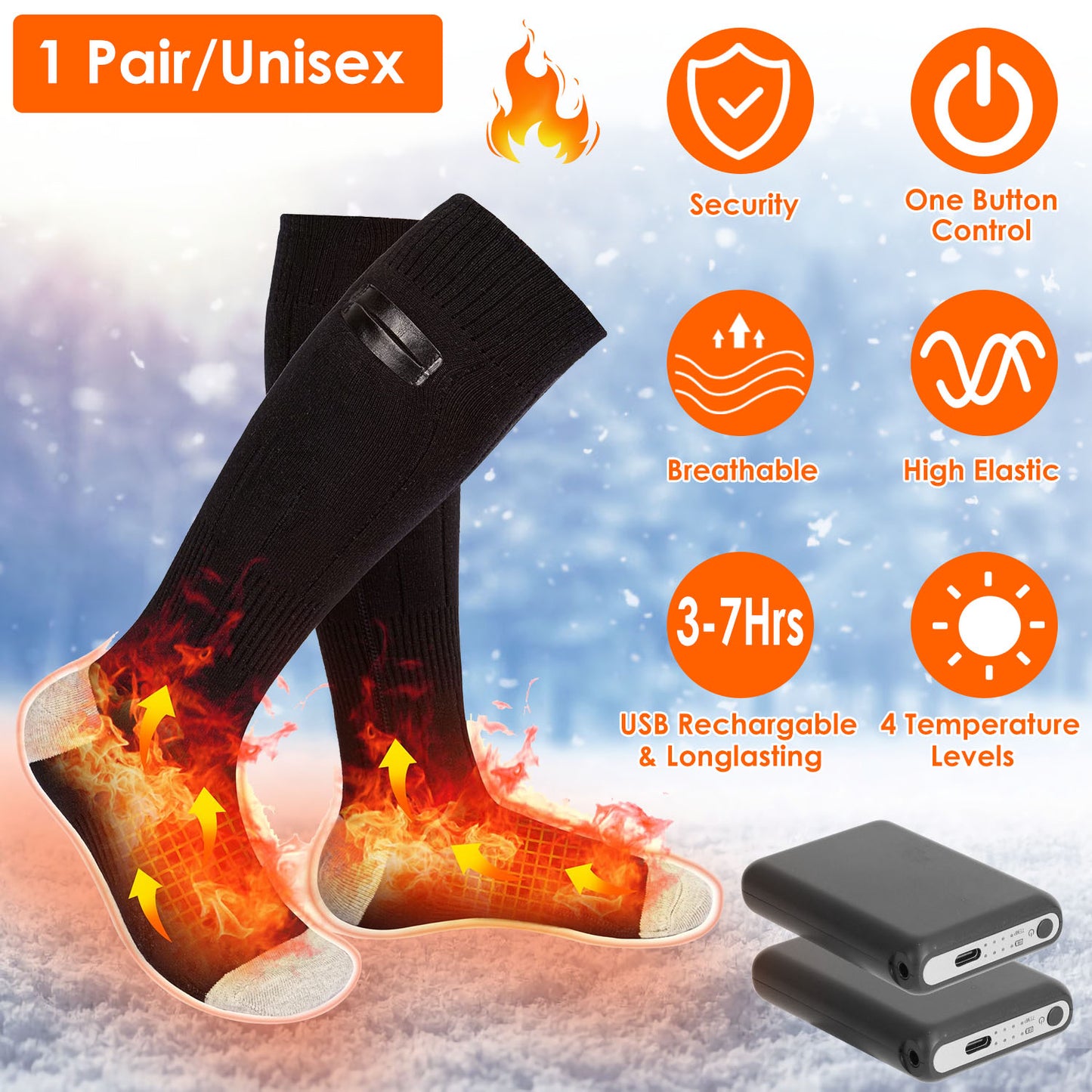 ArcticPro™ Ultra-Comfort Heated Socks: The Cure for Frozen Toes