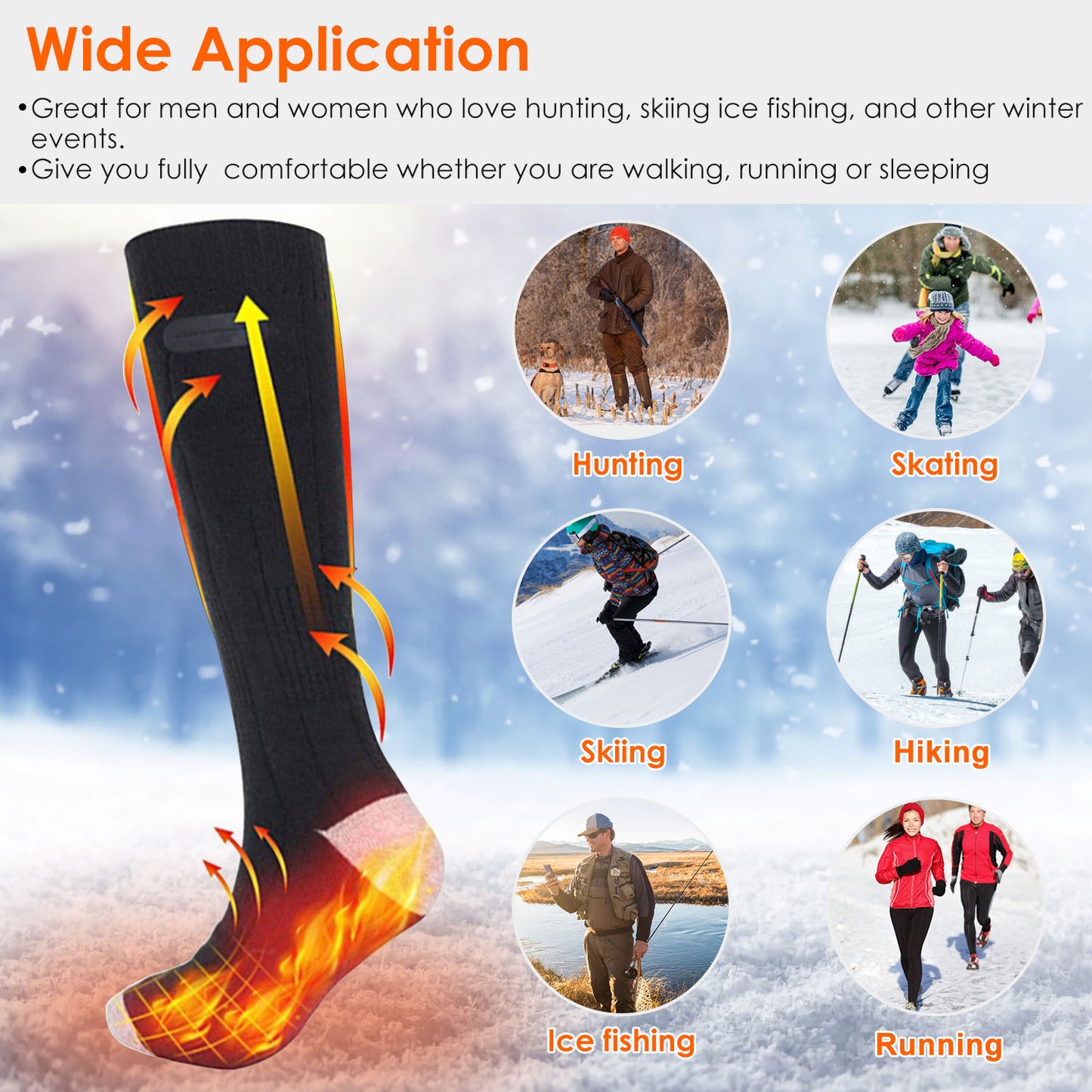 ArcticPro™ Ultra-Comfort Heated Socks: The Cure for Frozen Toes